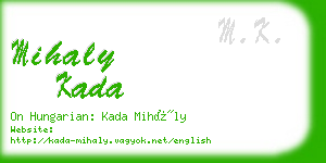 mihaly kada business card